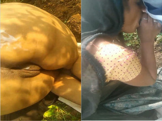 Desi Cheating Wife Blowjob and OutDoor Fucking