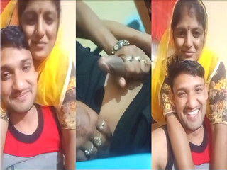 Beautiful Bhabhi Gives Handjob To Devar