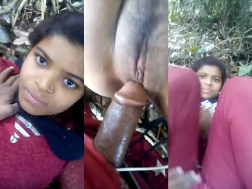 Virgin Girl Fucking In Jungle with Lover