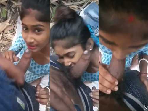 Married Village Bhabhi Outdoor Lover Dick Sucking