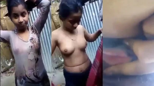Village Fresh Virgin Teen Girl Nude Bathing And Showing Hairy Tight Pussy