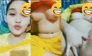 Horny Village Girl Showing Her Nude Boobs And Fingering Pussy On VC