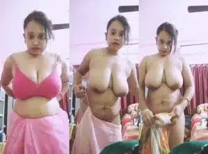 Bangla Boudi Showing Her Nude Chubby Body And Boobs
