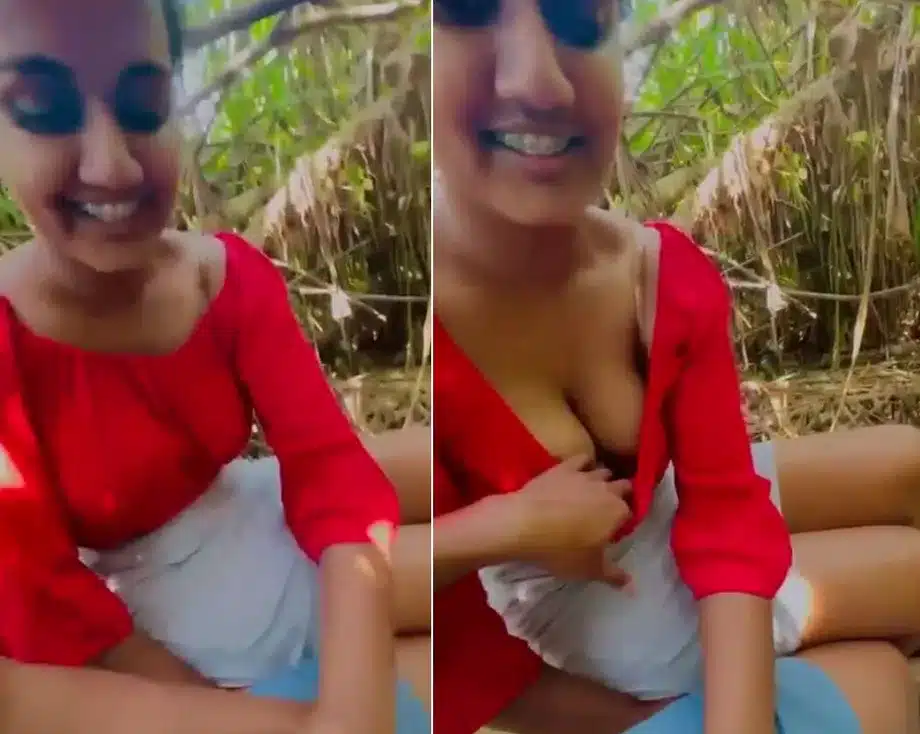 Bf Pressing Boobs And Gf Gives Handjob In Forest