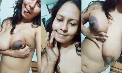 Bangoli Big Shaggy Boobs Maal Playing With Her Boobs