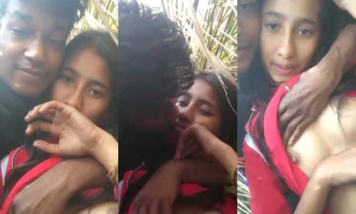 Dehati Lover Kissing Pressing His Teen Gf And Fingering Her Virgin Pussy In Jungle
