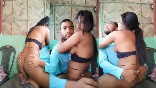 Dehati Girl Ridding Her Lover Black Cock On Chair