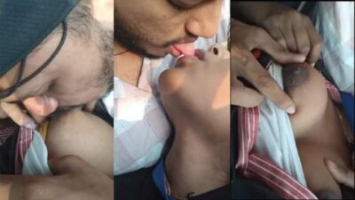 Horny Bf Sucking Her Gf Niples In Car