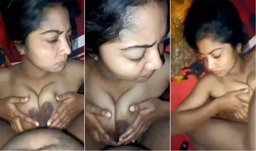 Bangladeshi Village Girl Giving Boobs Job To Jija