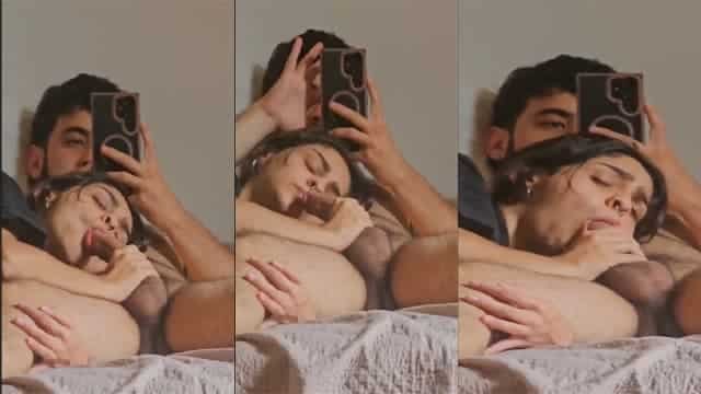 Desi Gf Sucking Bf Cock In His Leap