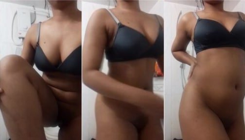 Sexy Slim Body Big Ass Girl Strips And Showing Naked Body