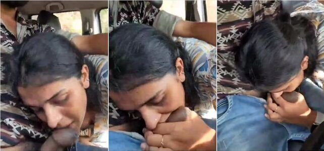 Delhi Girl Sucking BF Dick Gives Blowjob In Car