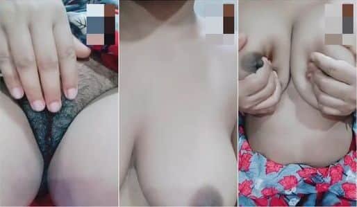 Unsatisfied Horny Bhabhi Shows Nude Boobs And Hairy Pussy On VC