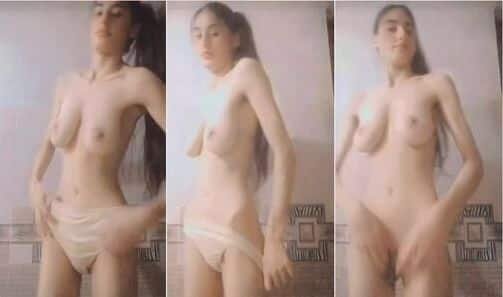 Village Slim Shaggy Boobs Girl Strips Clothes Show’s Her Boobs Pussy And Ass
